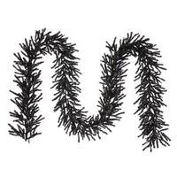 Vickerman 9' x 10" Artificial Black Garland 50 Orange Lights