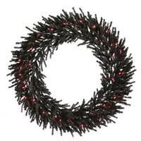 Vickerman 30" Artificial Black 50 Purple Miniature Lights