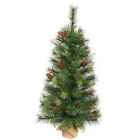 Vickerman 3' Artificial Caribou Mix Pine with Pine Cones