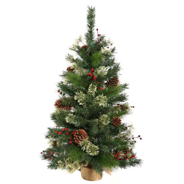 3' Artificial Nisswa Berry Pine with Pine Cones and Berries