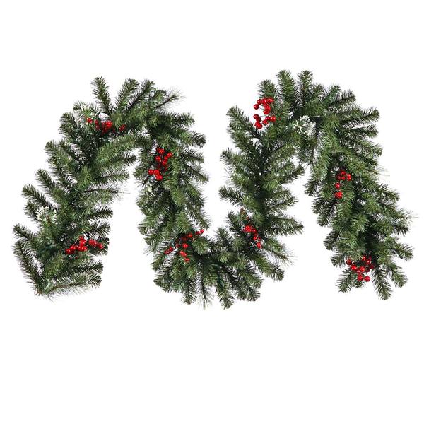 9' x 14" Artificial Siegal Berry Pine Garland with Berries