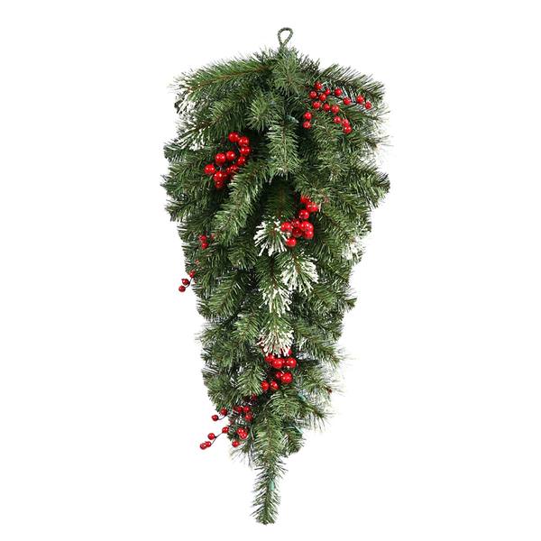 36" Artificial Siegal Berry Pine Teardrop with Berries