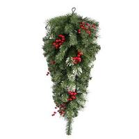 Vickerman 36" Artificial Siegal Berry Pine Teardrop with Berries
