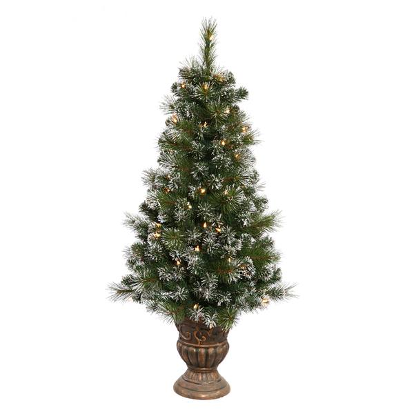 4' Artificial Sweden Pine Potted 70 Clear Lights