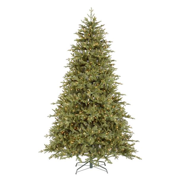 7.5' x 58" Artificial Valley Fir Hinged 900 Clear Lights