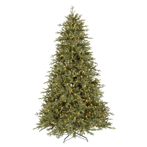 7.5' x 58" Artificial Valley Fir Hinged 900 Warm White Italian LED Lights