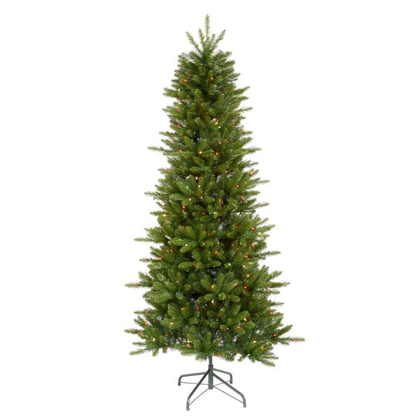 5.5' x 34" Artificial Knox Slim Pine 300 Multi-Color Lights