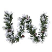 Vickerman 9' X 12" Artificial Flocked Mixed Pine Garland