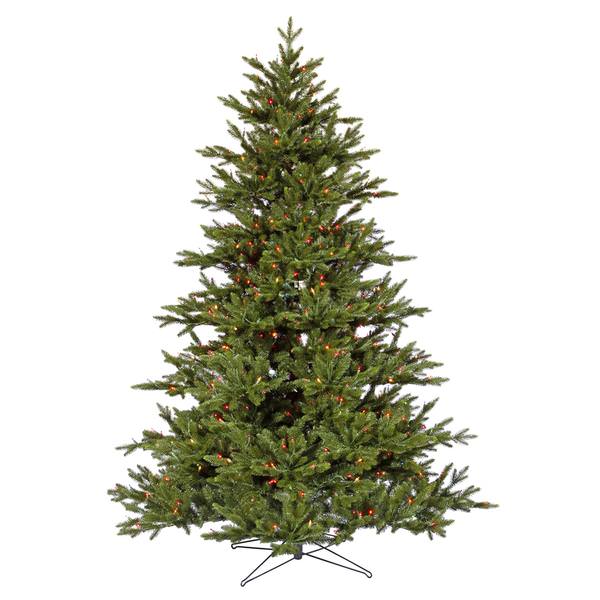 7.5' x 65" Artificial Noble Fir 800 Multi-Color Lights