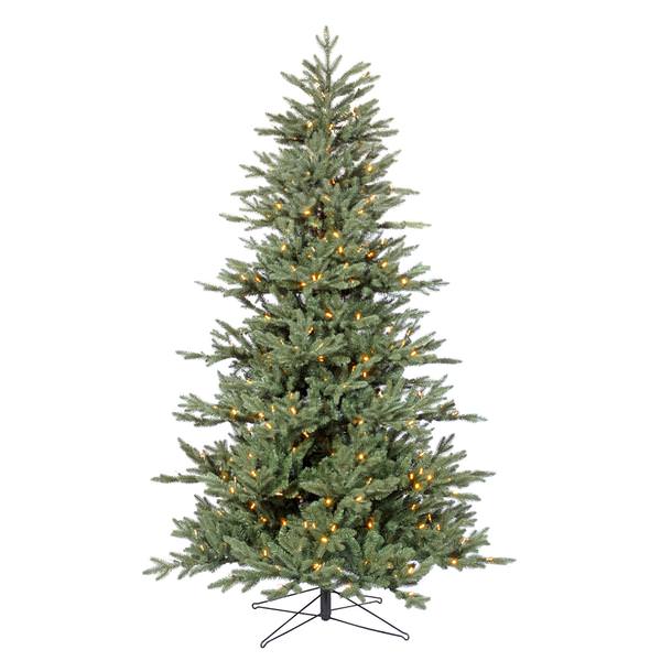 6.5' x 51" Artificial Medium Blue Noble Fir 400 Warm White Italian LED Lights