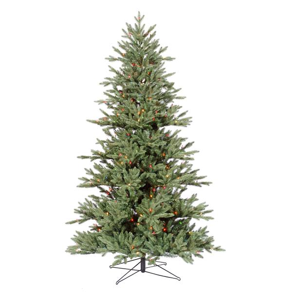 6.5' x 51" Artificial Med Blue Noble Fir 400 Multi-Color Lights
