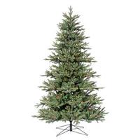 Vickerman 7.5' x 55" Artificial Medium Blue Noble Fir 500 Multi-Color Italian LED Lights