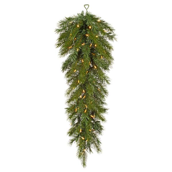 36" Artificial Augusta Pine Teardrop 50 Warm White Italian LED Lights