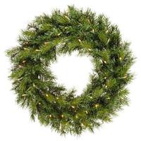 Vickerman 30" Artificial Augusta Pine Wreath 50 Clear Lights