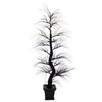 Vickerman 7.5' x 45" Artificial Black Spider 400 Orange Miniature Lights