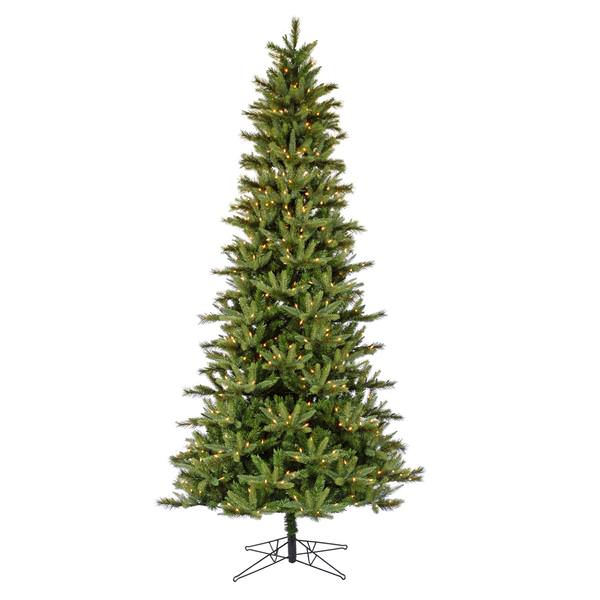 7.5' x 44" Artificial Slim Waconia Pine 600 Clear Lights