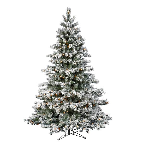 4.5' x 40" Artificial Flocked Aspen 150 Warm White Italian LED Lights