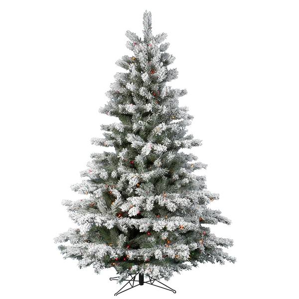 4.5' x 40" Artificial Flocked Aspen 150 Multi-Color Lights