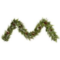 Vickerman 9' x 12" Artificial Cedar Garland with Pine Cones