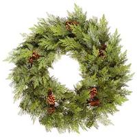 Vickerman 24" Artificial Cedar with Pine Cones