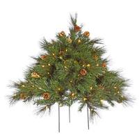 Vickerman 2' x 36" Artificial Manowa Mix Bush 50 Clear DuraLit Miniature Lights
