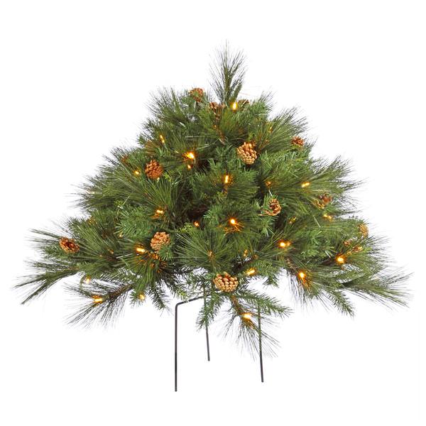2' x 36" Artificial Manowa Mix Pine Bush 50 Warm White Italian LED Lights