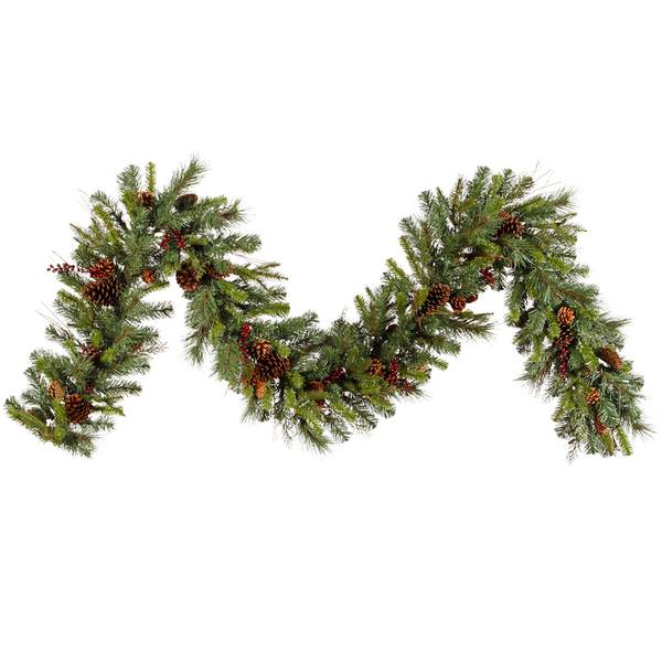 9' x 14" Artificial Cibola Mix Berry Garland