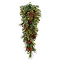Vickerman 36" Artificial Cibola Mix Berry Teardrop 50 Clear Lights