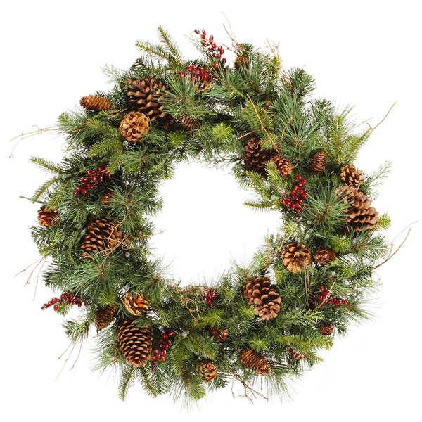 30" Artificial Cibola Mix with Berries and Pine Cones