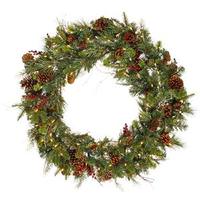 Vickerman 48" Artificial Cibola Mix Berry Wreath 200 Clear Lights