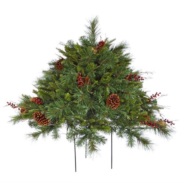 2' x 36" Artificial Cibola Mix Berry Bush