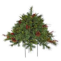 Vickerman 2' x 36" Artificial Cibola Mix Berry Bush