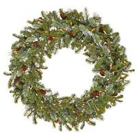 Vickerman 36" Artificial Elkton Mix Pine Wreath 100 Clear Lights