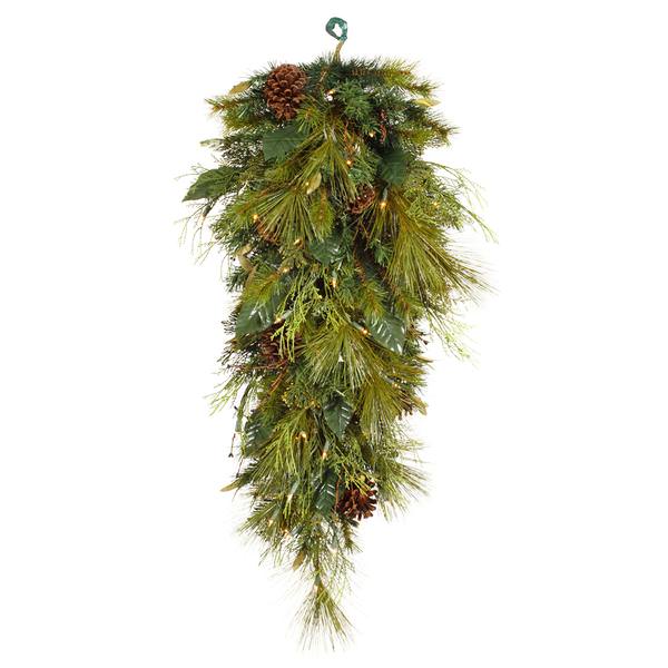 36" Artificial Sciota Mix Pine Teardrop 50 Clear Lights