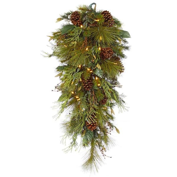 36" Artificial Sciota Mix Teardrop 50 Warm White Italian LED Lights