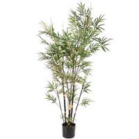 Vickerman 6' Potted Artificial Black Bamboo