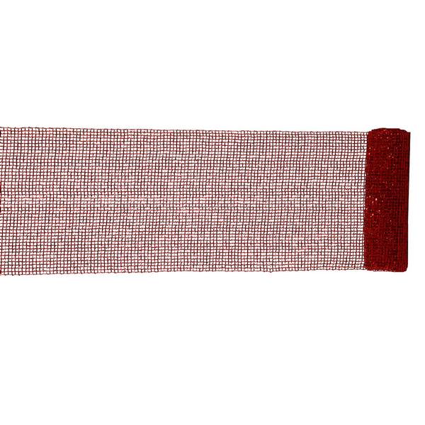 12' x 6" Red Mesh Sparkle Ribbon