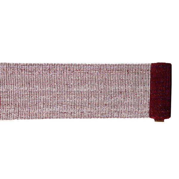 12' x 6" Burgundy Mesh Sparkle Ribbon