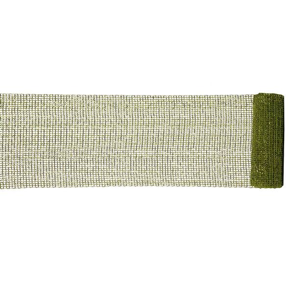 12' x 6" Light Green Mesh Sparkle Ribbon