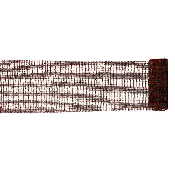 12' x 6" Red Green Mesh Sparkle Ribbon