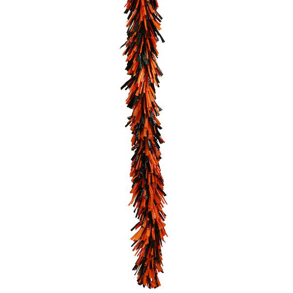 8.5' x 8" Artificial Black & Orange Foil Garland