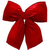 Vickerman 24" x 27" Red Velvet Indoor Bow