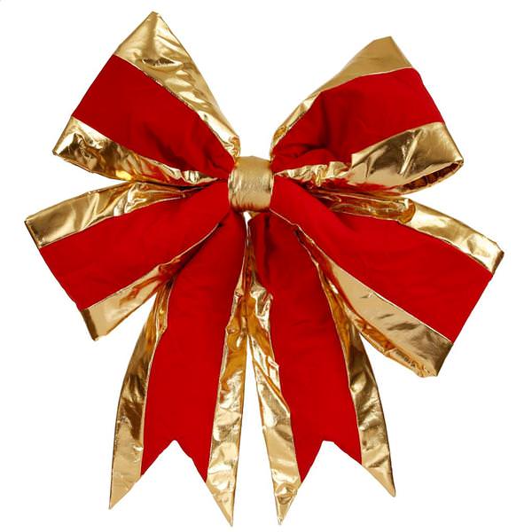 24" x 30" Red / Gold Structured Outdoor Bow