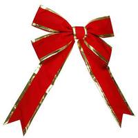 Vickerman 72" x 86" Red / Gold Felt Bow