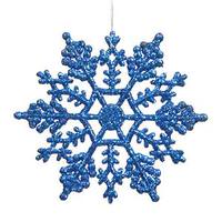 Vickerman 6.25" Blue Glitter Snowflake Ornament (12 pack)