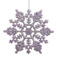 Vickerman 8" Lavender Glitter Snowflake Ornament (12 pack)