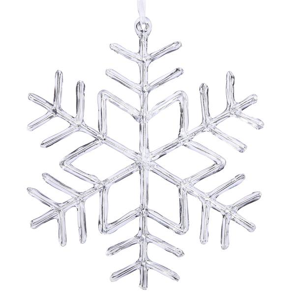 9" Clear Acrylic Snowflake Ornament