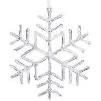 9" Clear Acrylic Snowflake Ornament