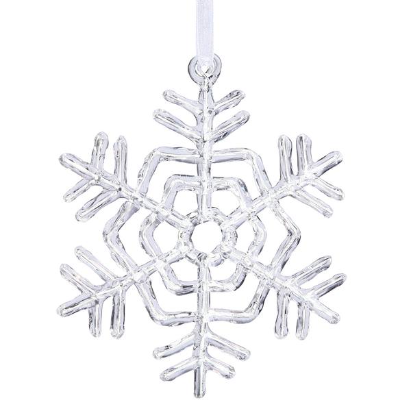 12" Clear Acrylic Snowflake Ornament