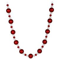 Vickerman 6' Red / White Ball Garland Ornament
